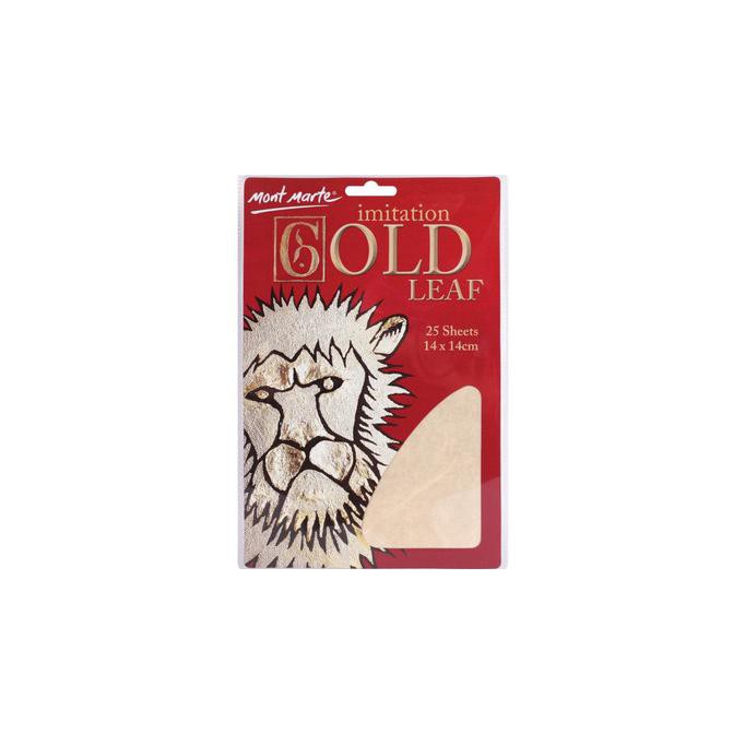 

New! Imitation Gold Leaf 14X14Cm 25 Sheet Mount Marte Termurah