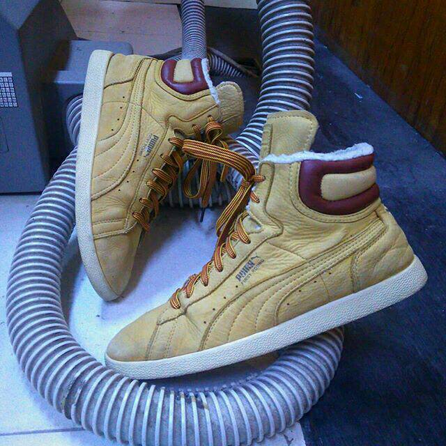 PUMA First Round Boots Kulit Original Asli Hi Hight Cut Authentic Second Preloved