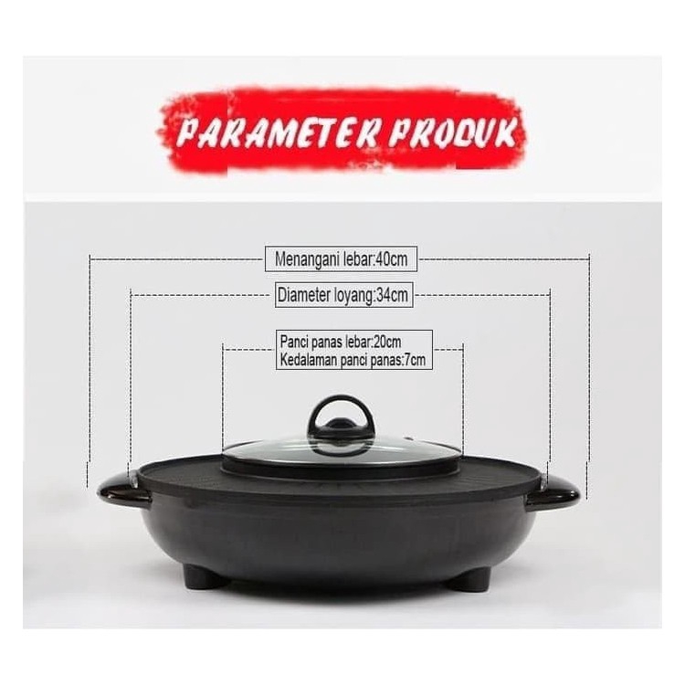 Panci HOTPOT BBQ 2IN1 Elektrik