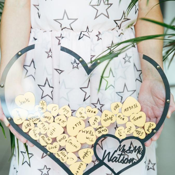 

READY BAYAR DITEMPAT Wedding Guest Book Acrylic Love CUCI GUDANG Kode 948