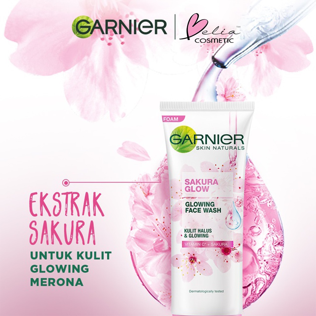 ❤ BELIA ❤ Garnier Sakura White Sakura Glow Pinkish Glow Foam | Hyaluron Whip Foam Sabun Cuci Muka Skin Care 50 100mL