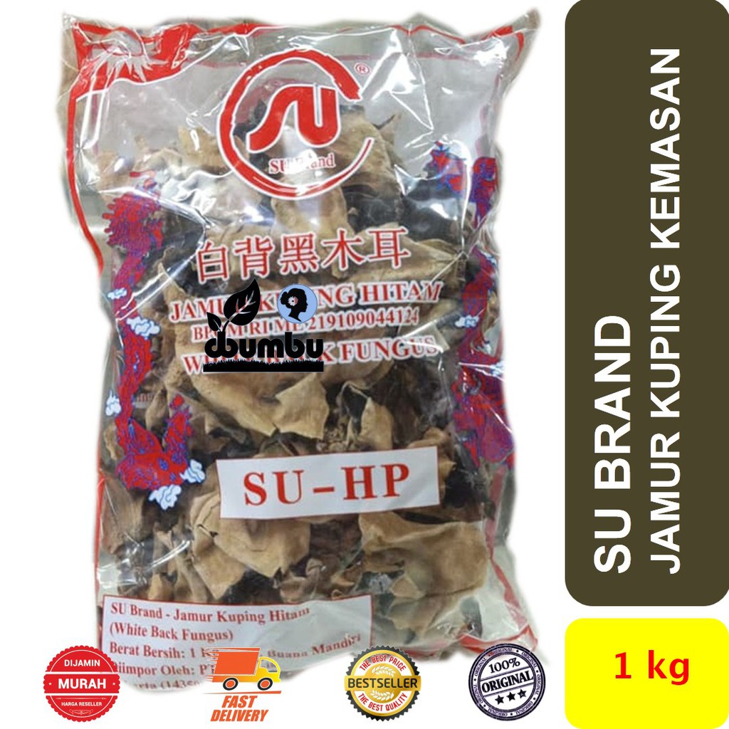 

Jamur Kuping kemasan 1000 gram merk SU Brand