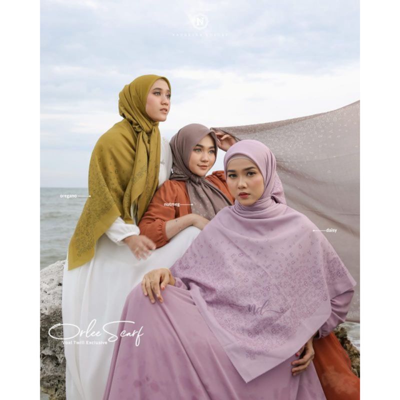 ORLEE SCARF BY NADHEERA LUXURY ORI HIJAB VOAL BY NADHEERA HIJAB NADHEERA MOTIF