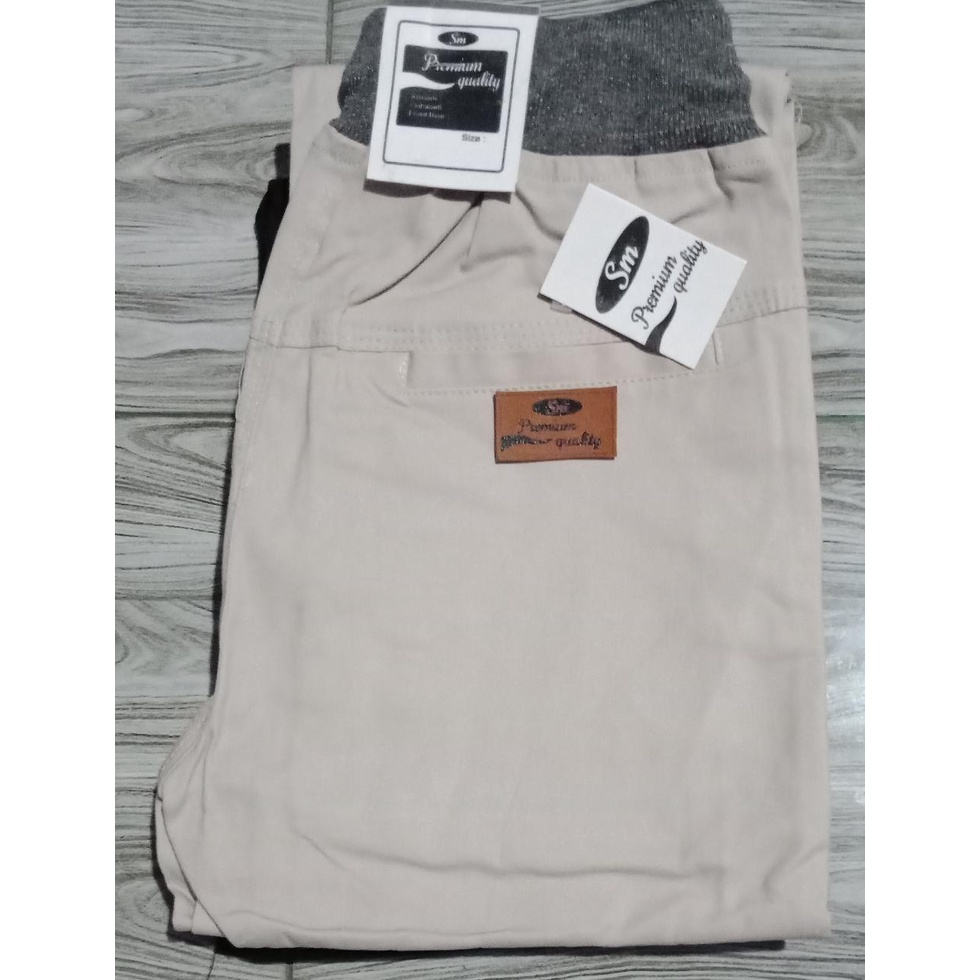 Celana Panjang Pria Chino Model Rip Pinggang Karet SM premiumQuality Dengan Harga Terjangkau