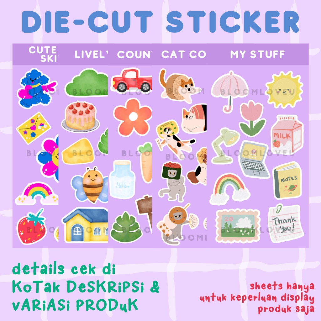 

10pcs Sticker Aesthetic Tumblr Jurnal Journal Scrapbook Planner Diary