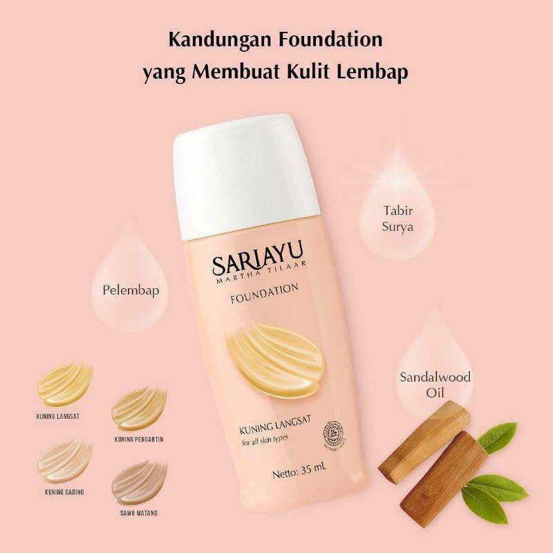 SARIAYU ALAS BEDAK (FOUNDATION) ISI 35 ML ORIGINAL~ASLI