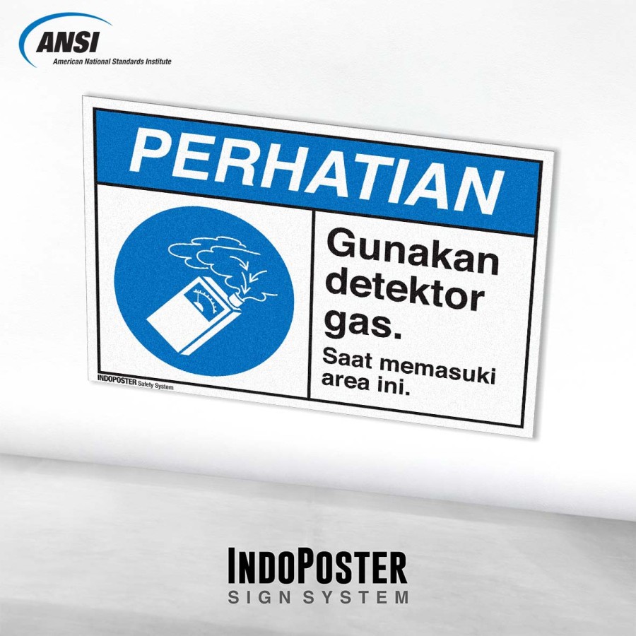 

Stiker K3 Safety Sign ANSI Gunakan Gas Detektor Saat Memasuki Ruangan