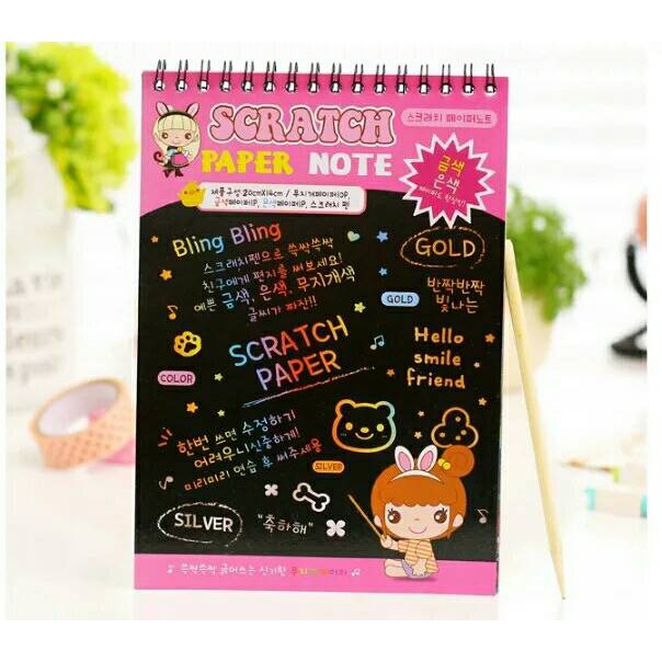 

Scratch Note Magic Ukuran Sedang / Alat Tulis / Stationery / Buku / Unik