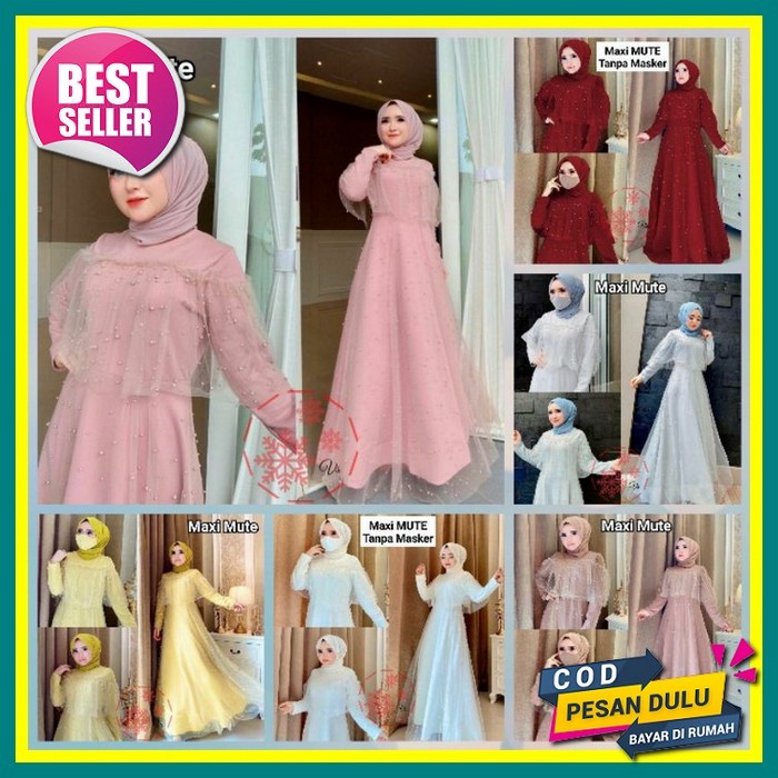 Gamis, Baju Kekinian, Baju Kondangan, Baju Lamaran Maxy Dress Brukat Terbaru Kekinian Gamis Kondanga