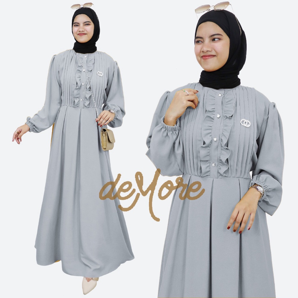 GAMIS REMPEL BUSUI RINJANI DRESS CRINCLE AIRFLOW PREMIUM SHAKILA DEMORE