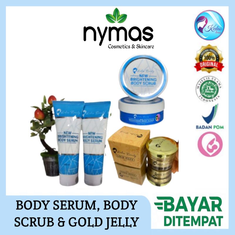 Kedas Beauty Original Bpom Sepaket 3IN1 Body Serum Scrub Gold Jelly | PELEMBAB | HANDBODY LOTION | Body Cream | | LULUR | BODY BUTTER | BODY CARE | BRIGHTENING SOAP | SABUN PEMBERSIH | PAKET GLOWING | PAKET LENGKAP | PUSAT MEMBER RESMI | FIKA | BEUTY ASLI
