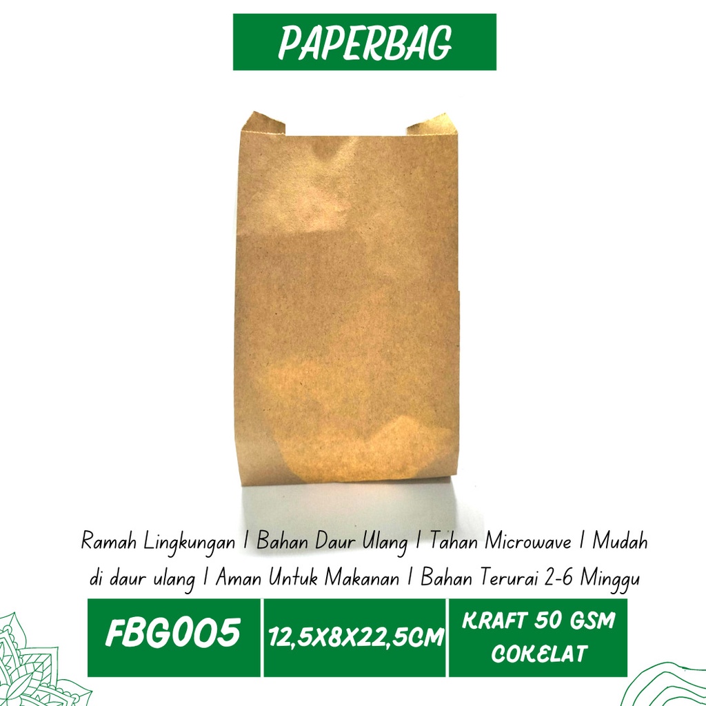 Paper Bag Small Kertas Fried Chicken (Isi 50 Pcs-FBG5B)