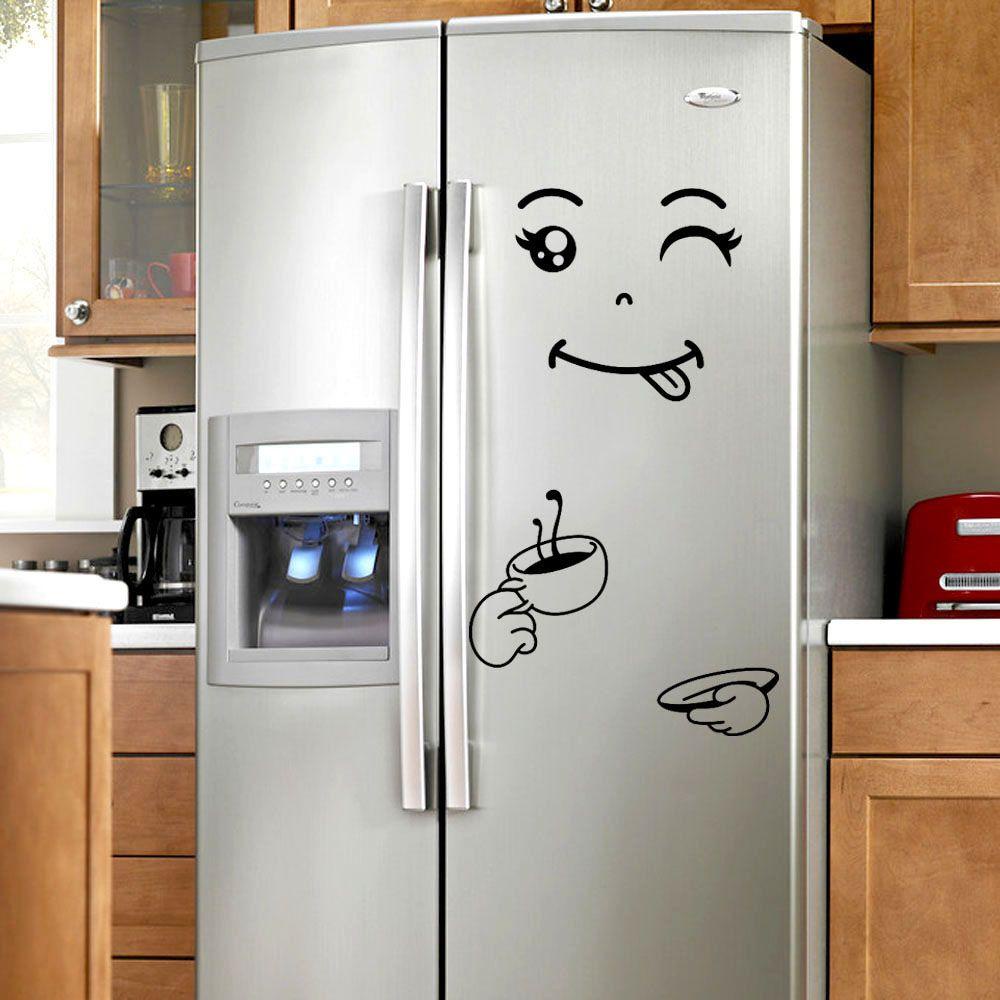 Stiker Kulkas Nanas Vinyl Cute Kitchen &amp; Dining Refrigerator Decal