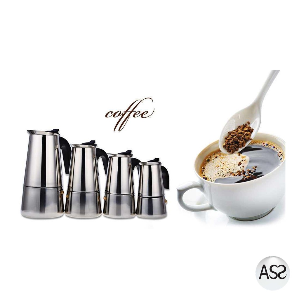 ASS Shop - OneTwoCups Espresso Coffee Maker Moka Pot Teko 300ml 6 Cup - Z20