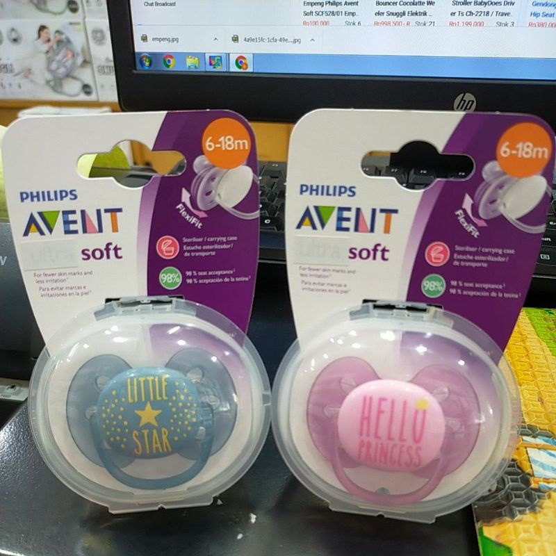 Empeng Philips Avent Soft SCF528/01 Empeng Bayi 6-18M