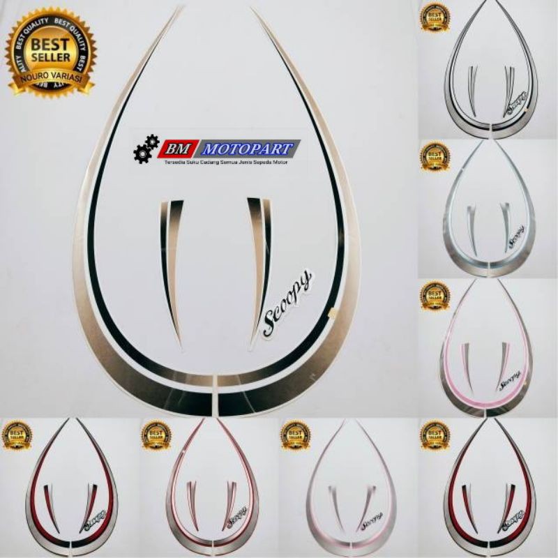 Striping Sticker Honda Scoopy Lama Karbu