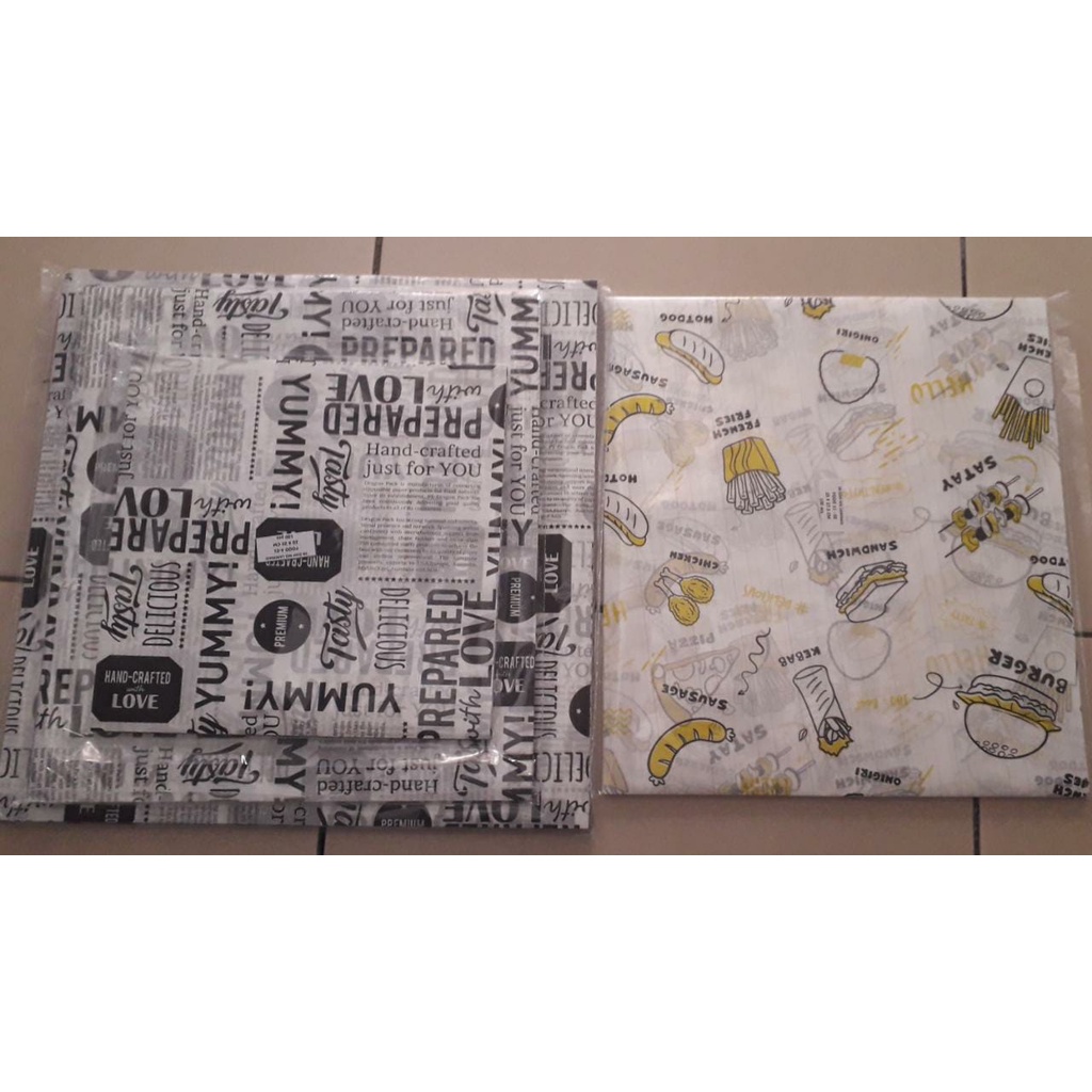 KERTAS BUNGKUS NASI LAMINASI MOTIF