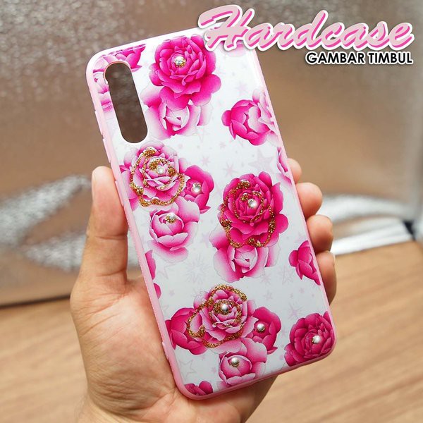 HARDCASE MOTIF BUNGA SAMSUNG A10S A20S A30 A50 A71 IPHONE 6 6PLUS 7 X OPPO F11 F11 PRO REALME 5 5 PRO VIVO S1 V15 PRO Y19 XIAOMI REDMI 7 8 HARDCASE GAMBAR TIMBUL