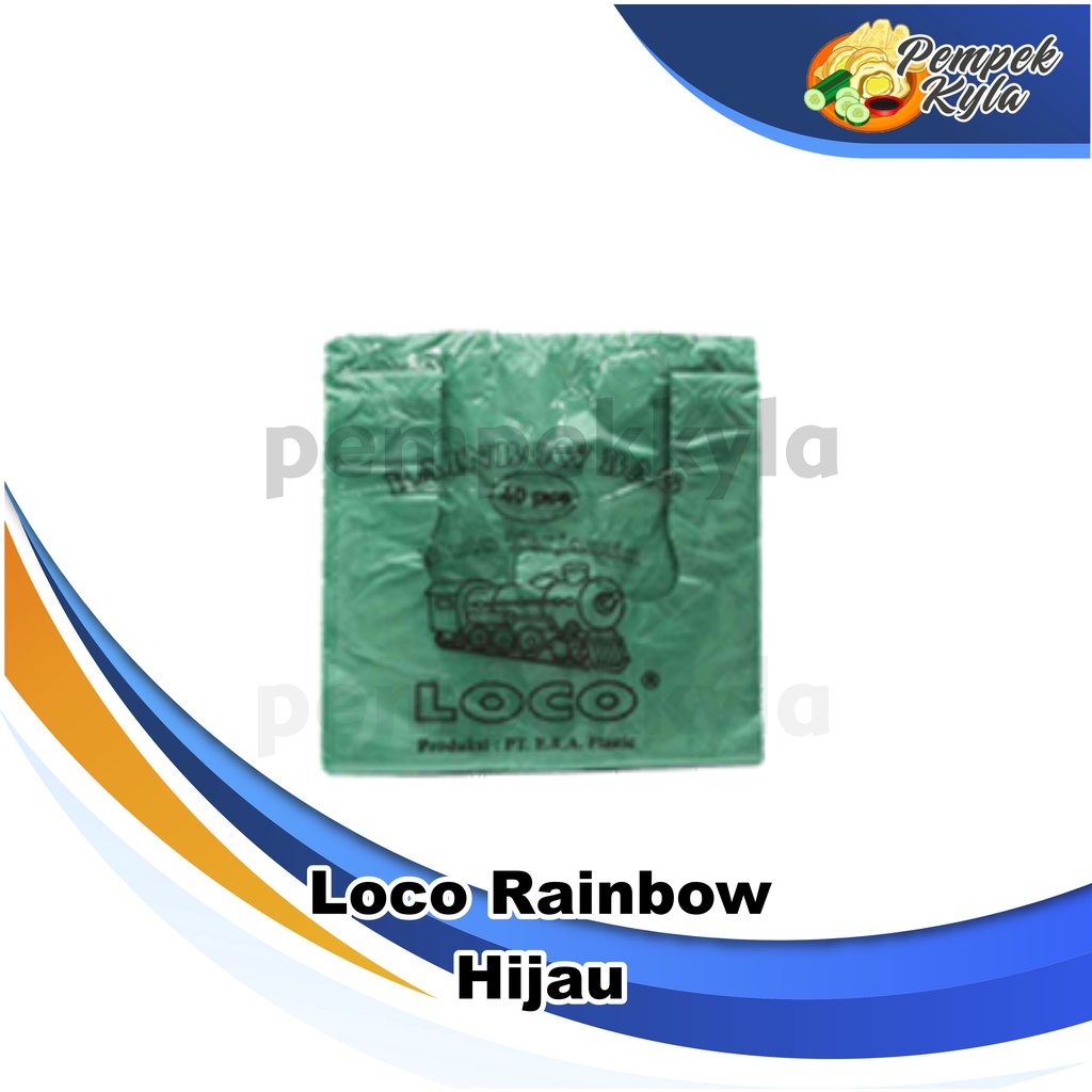 Kantong Plastik Kresek Loco Rainbow 15 x 30 dan 24 x 38 cm (per pack)