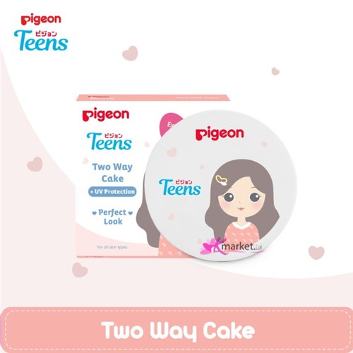 PIGEON teens Compact powder | two way cake | hypo squalane | face powder bedak make up makeup anak teen