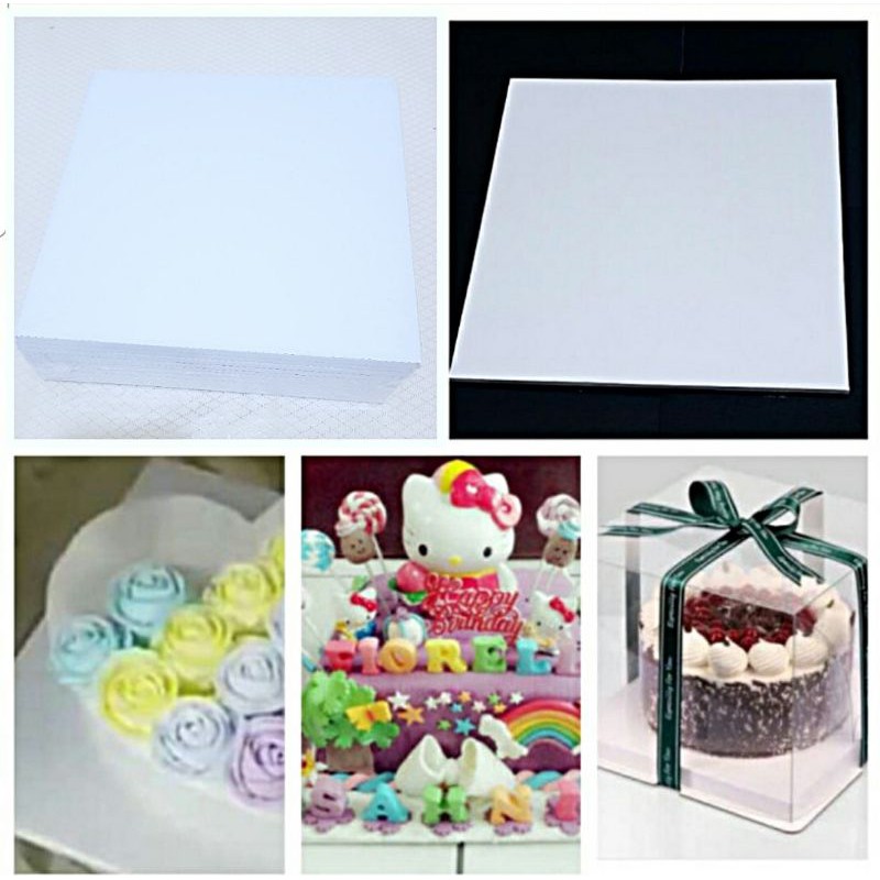 1 pcs alas kue alas cake karton warna putih kue alas bolu kue ulang tahun alas wedding cake