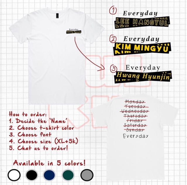 Everyday T-shirt Kaos Kpop - kulkit