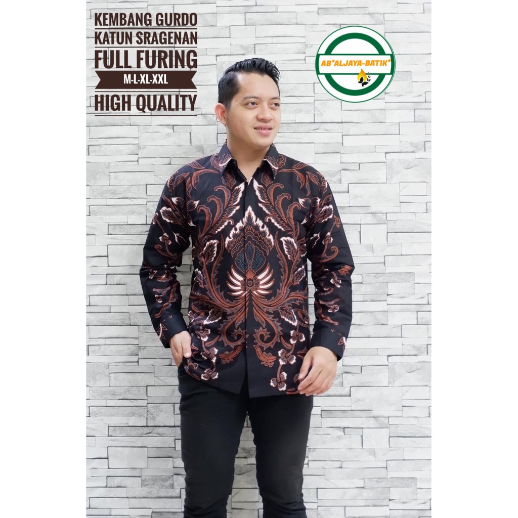 KEMBANG GURDO ALJAYA KEMEJA BATIK SOLO PRIA LENGAN PANJANG PENDEK LAPIS FURING ATASAN PREMIUM MODERN KATUN HALUS HARIMAU SUMATRA MACAN RAFI KAPAL KNDAS BABON ANGKREM ARJUNA KETAMAN ABANG KEMBANG WARNA MERAK  KAWUNG ROGO  MANUK TUMPUK NGOPI MEGASARI AYAM