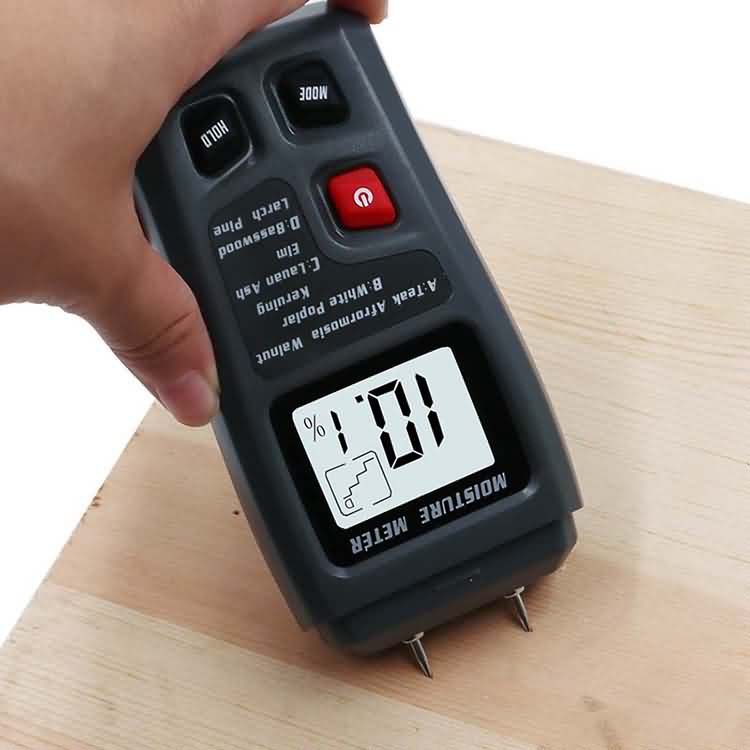 Wood Moisture Meter Kayu Kertas Pengukur Kadar Air Paper LCD Display Alat Ukur Kayu Digital MT10