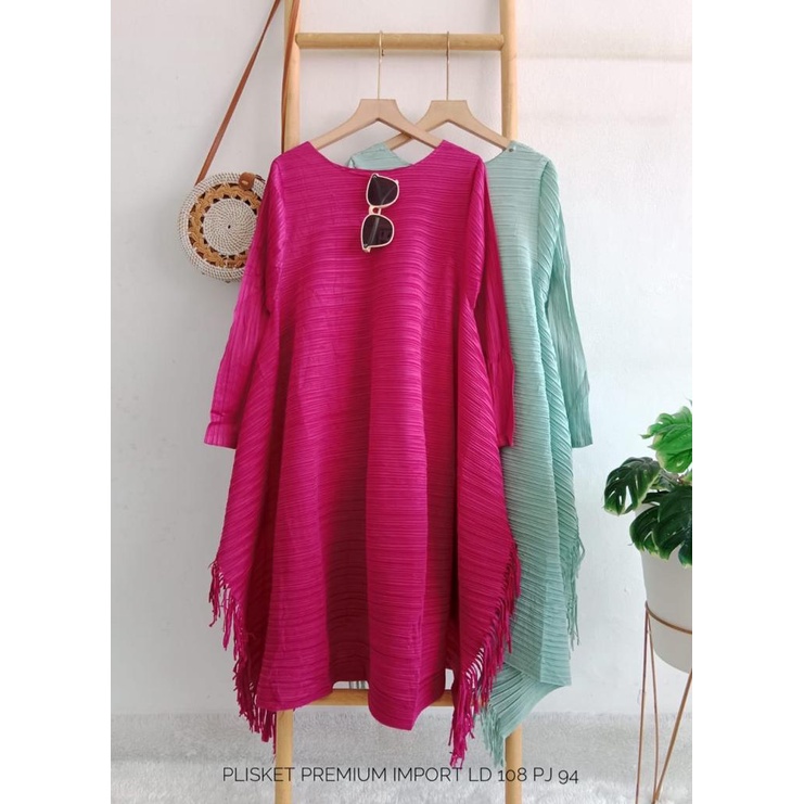 ATASAN TUNIK PLISKET PREMIUM IMPORT - BAJU TUNIK MODEL TERBARU