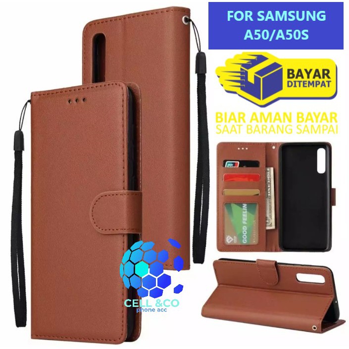 Flip cover SAMSUNG A50 A50S Flip case buka tutup kesing hp casing flip case leather wallet