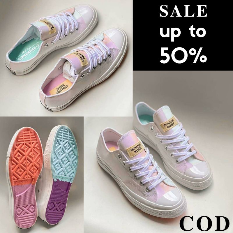 SEPATU CONVERSE 70s LOW X CHINATOWN MARKET SEPATU COVERSE WANITA SEPATU SNEAKERS BERUBAH WARNA