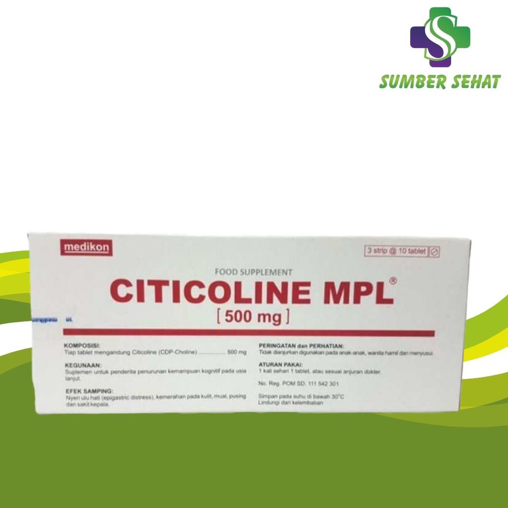 CITICOLINE MPL 500 MG BOX ISI 30 TABLET