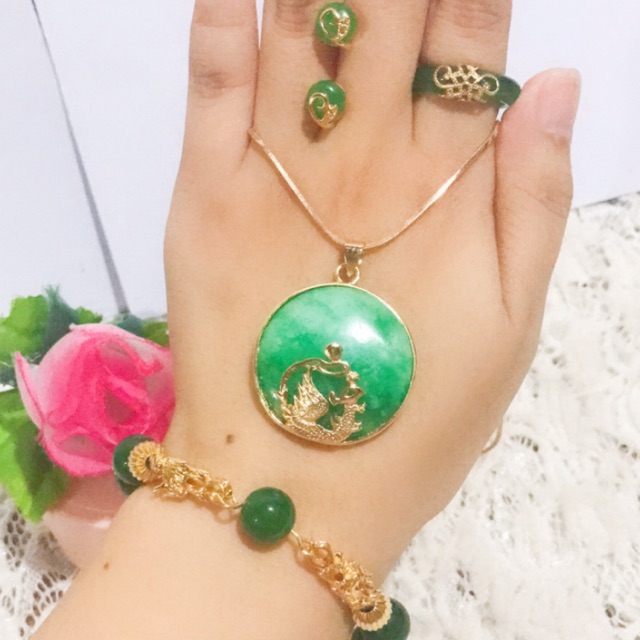 set giok naga gelang giok asli karet 88