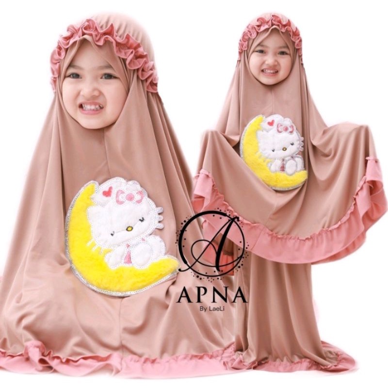 MUKENA ANAK FATIMAH MURAH JERSEY BALON ORIGINAL BRAND APNA