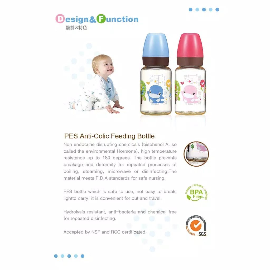 Ku.Ku Duckbill KU5851 PES STD Feeding Bottle 240ml