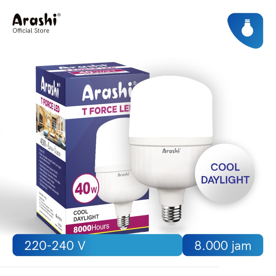 Lampu LED Arashi T force LED Bulb 40 Watt CDL Murah Terang