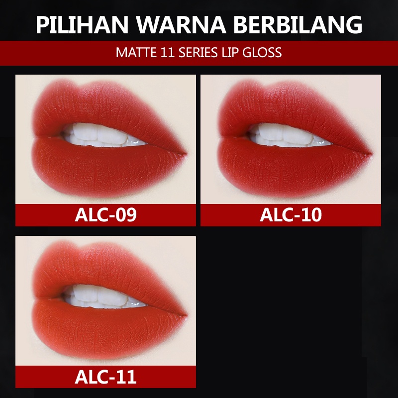 ALNEC EMatte Lipstik Lembut Tahan Lama Pelembab Pigmentasi Tinggi 11 Colors liptint