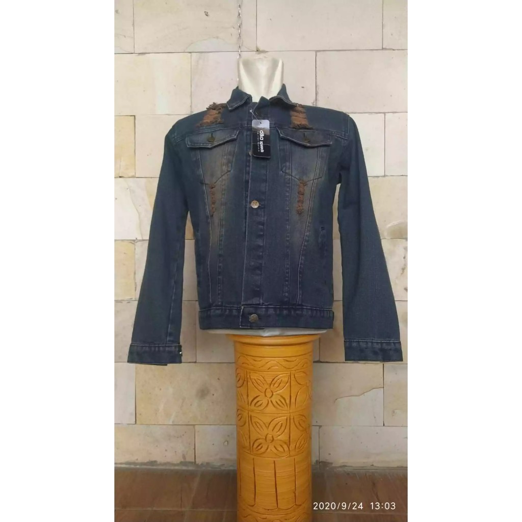 Jaket Levis Pria Sobek / Jaket Levis Pria Kasual/jaket levis terbaru2020/jaket levis termurah