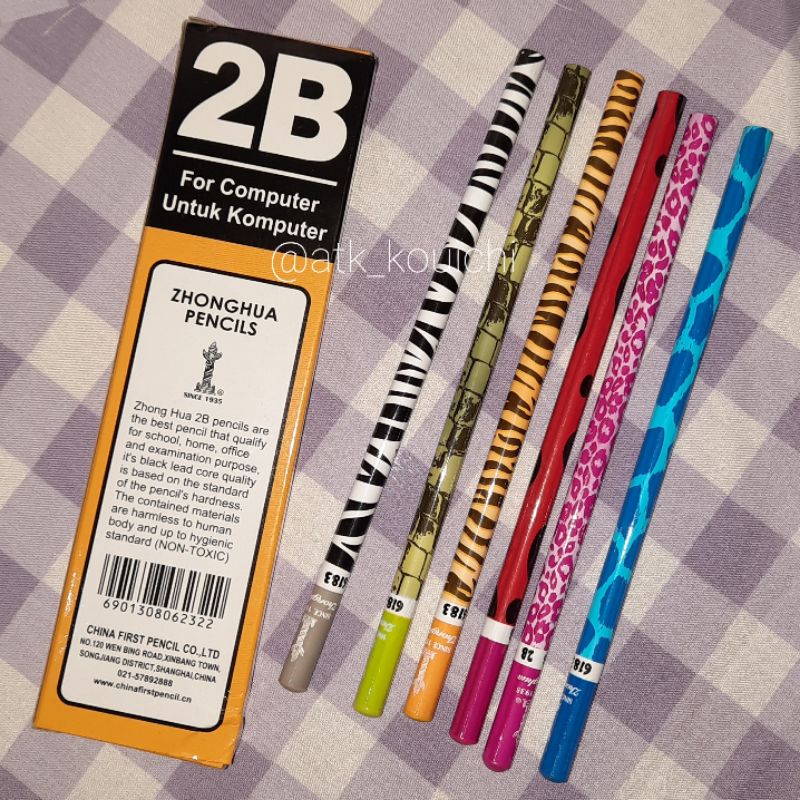 

PENSIL KAYU 2B ZHONGHUA MOTIF ANIMAL (6183) | PENSIL 2B ZHONG HUA MOTIF | PENSIL 2B MOTIF HEWAN