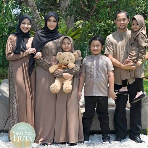 Elzatta Seragam keluarga Sarimbit Keluarga gamis anak dan baju koko anak - Sarimbit Tidzani