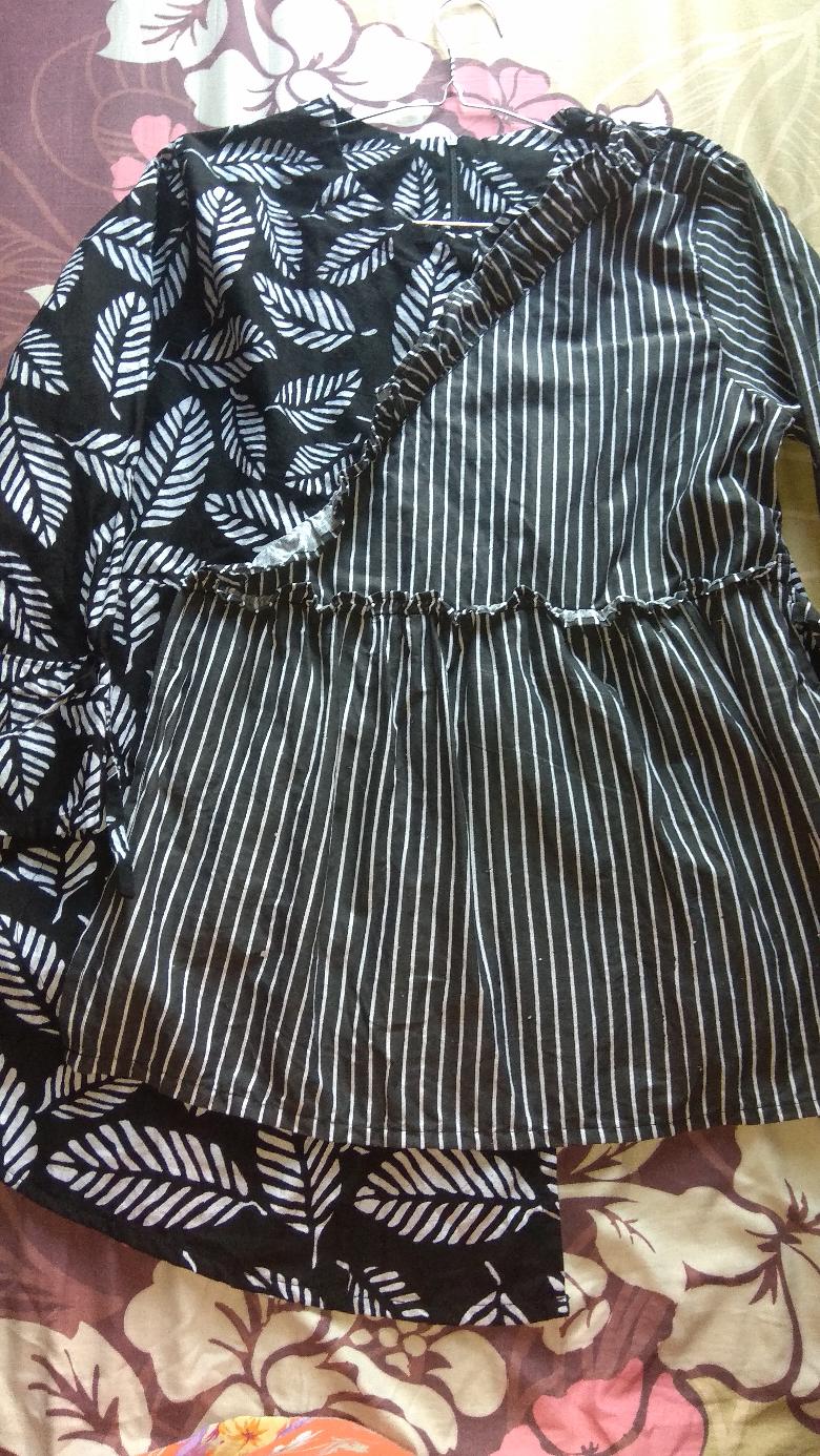 Batik Kahuripan Blus Batik Daun Garis/atasan Batik Wanita/batik Kerja Batik Kantor