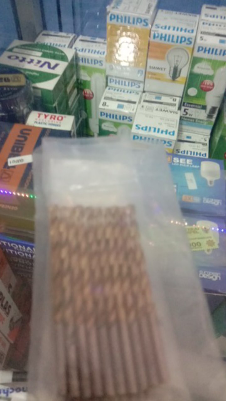 Bisa Bayar Di Tempat/ Cod )mata Bor Besi Kayu Power Drill Bitz Titanium Coated 50 Pcs- Golden