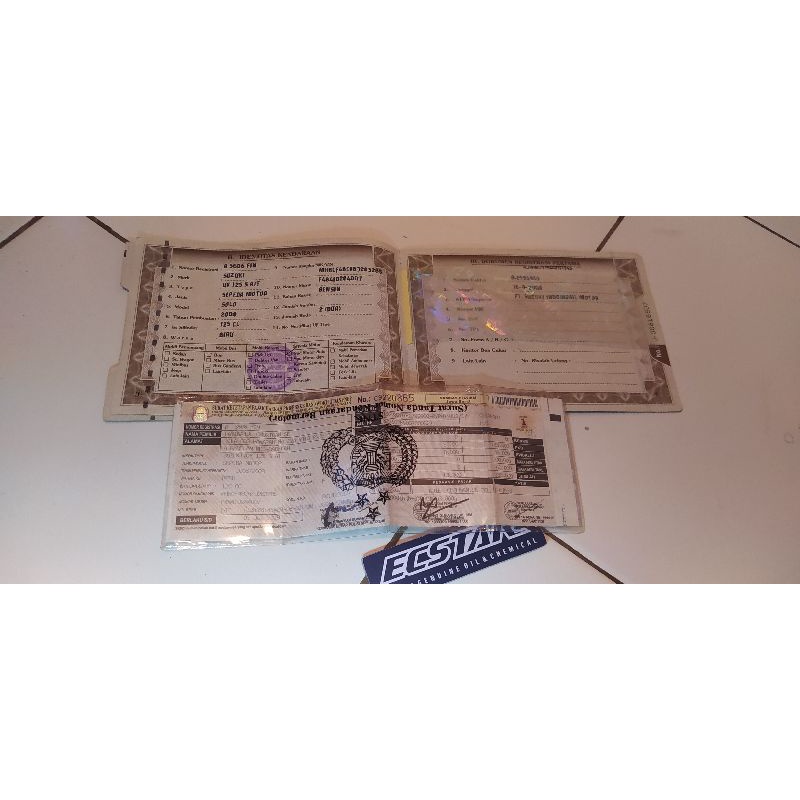 Dokumen (BPKB+STNK aja) Motor Suzuki Spin 2008