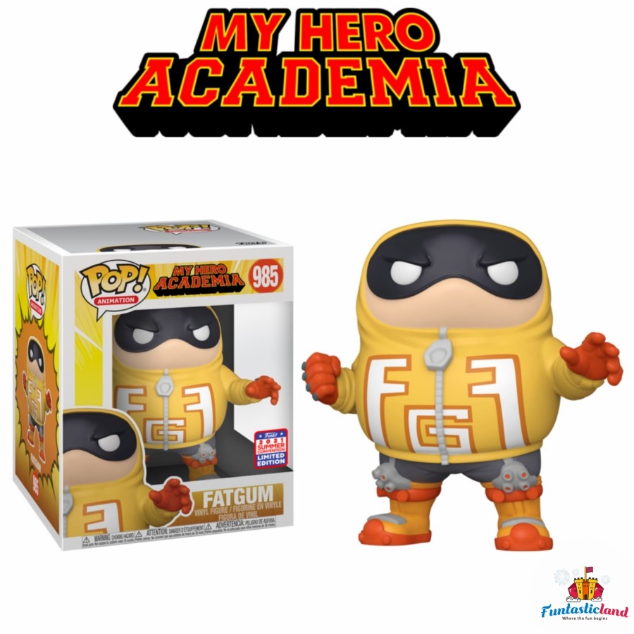 Original Funko POP Animation My Heroe Academia - Fatgum (Fat Gum (EXCLUSIVE) (FunKon) #985 6 inch