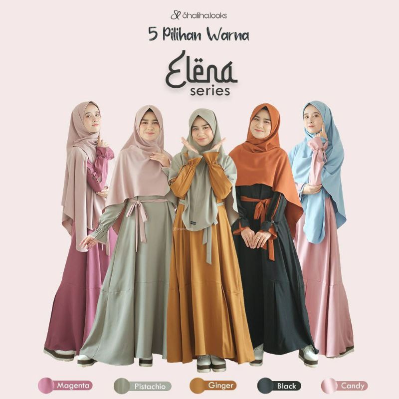 Elena Series by Shaliha.looks (gamis set khimar )| busui friendly