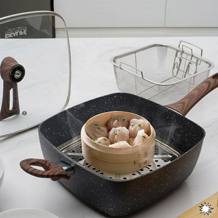 Idealife Panci Penggorengan Deep Fryer Pengukus Multi Function Pan IL 24MP 24 MP IL24MP