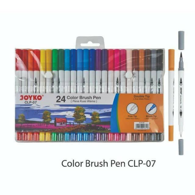 

Brush Pen Joyko 24 Warna CLP-07 Dua Mata Pena