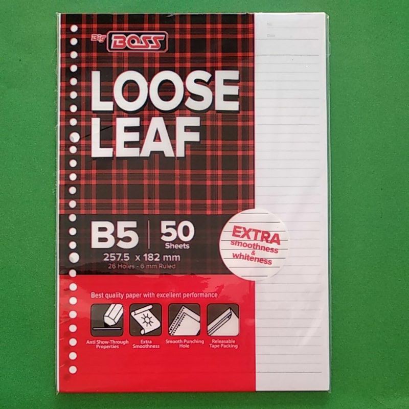 

Loose Leaf Big Boss B5 50 Lembar