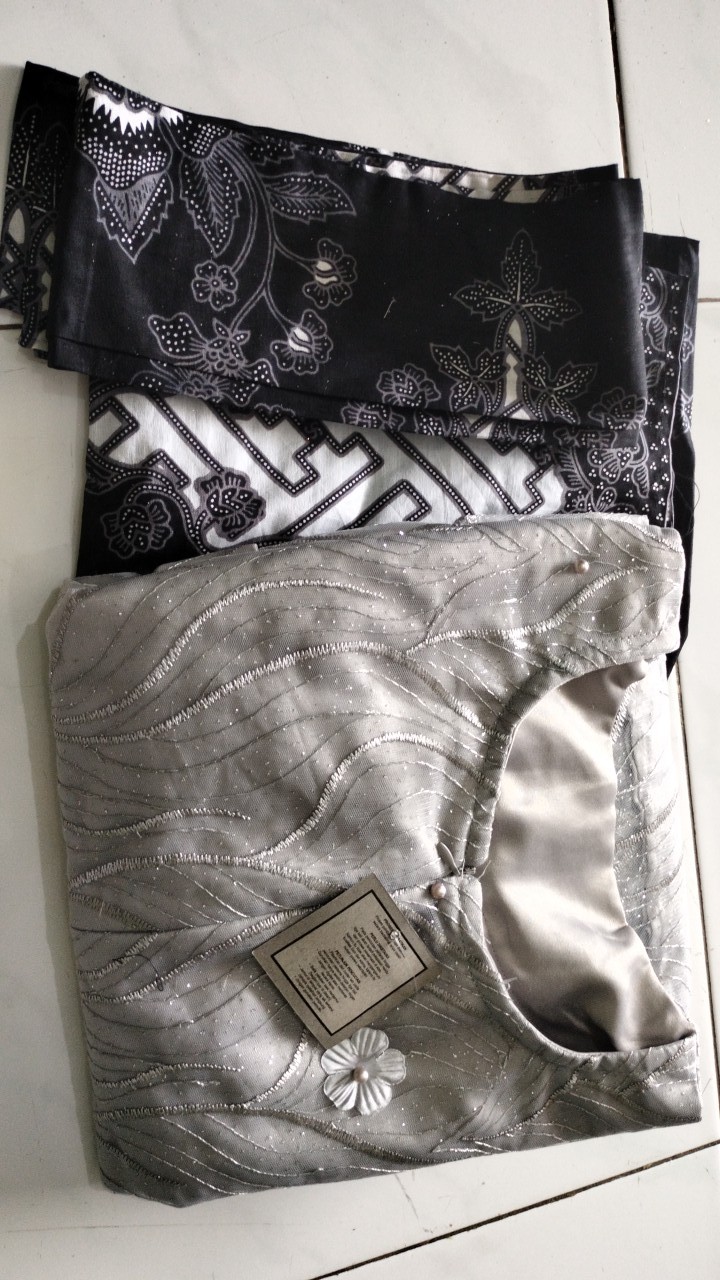 Batik Couple‖couple Aghnia Silver‖ Kebaya Wisuda Brokat Couple Modern‖ Kebaya Tunangan