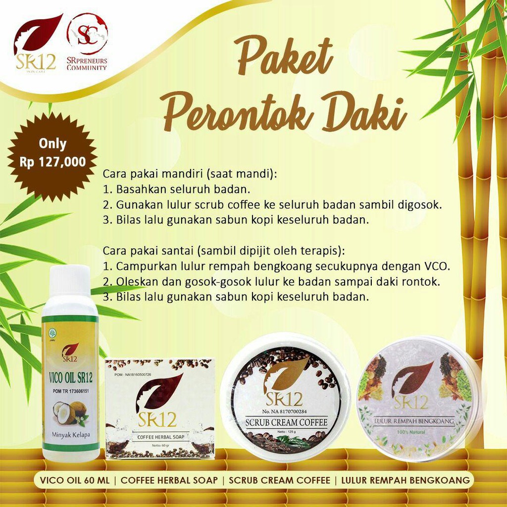 Jual SR12 PAKET PERONTOK DAKI / SENSASI RELAKSASI & SPA DI RUMAH 